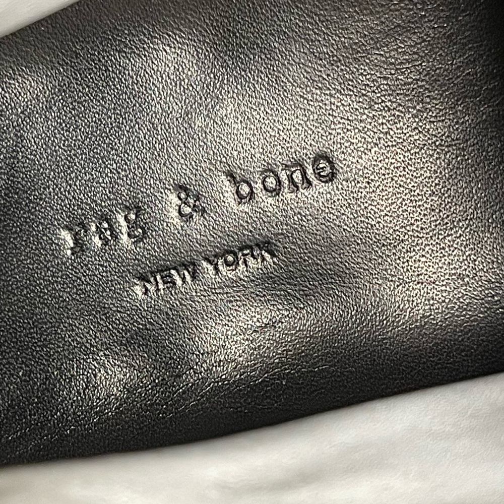 Rag & bone black leather laser cut cozen lace up boots - Picture 10 of 12